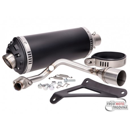 Auspuh Power1 aluminijski crni za Vespa Primavera, Sprint, Zip 4T 50 Euro5 20-