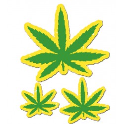 Sticker MARIHUANA  10 x 12cm