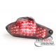 Tail light -BGM ORIGINAL smooth lens LED with indicator function- Gilera Runner (2006-), DNA - black