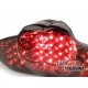 Tail light -BGM ORIGINAL smooth lens LED with indicator function- Gilera Runner (2006-), DNA - black