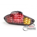 Tail light -BGM ORIGINAL smooth lens LED with indicator function- Gilera Runner (2006-), DNA - black