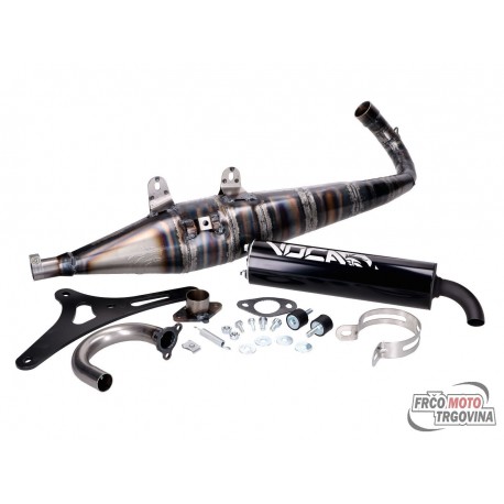 Exhaust VOCA Corse black for Aprilia, Gilera, Italjet, Piaggio 125, 150 2T