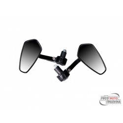 handle bar end mirror set aluminum CNC black