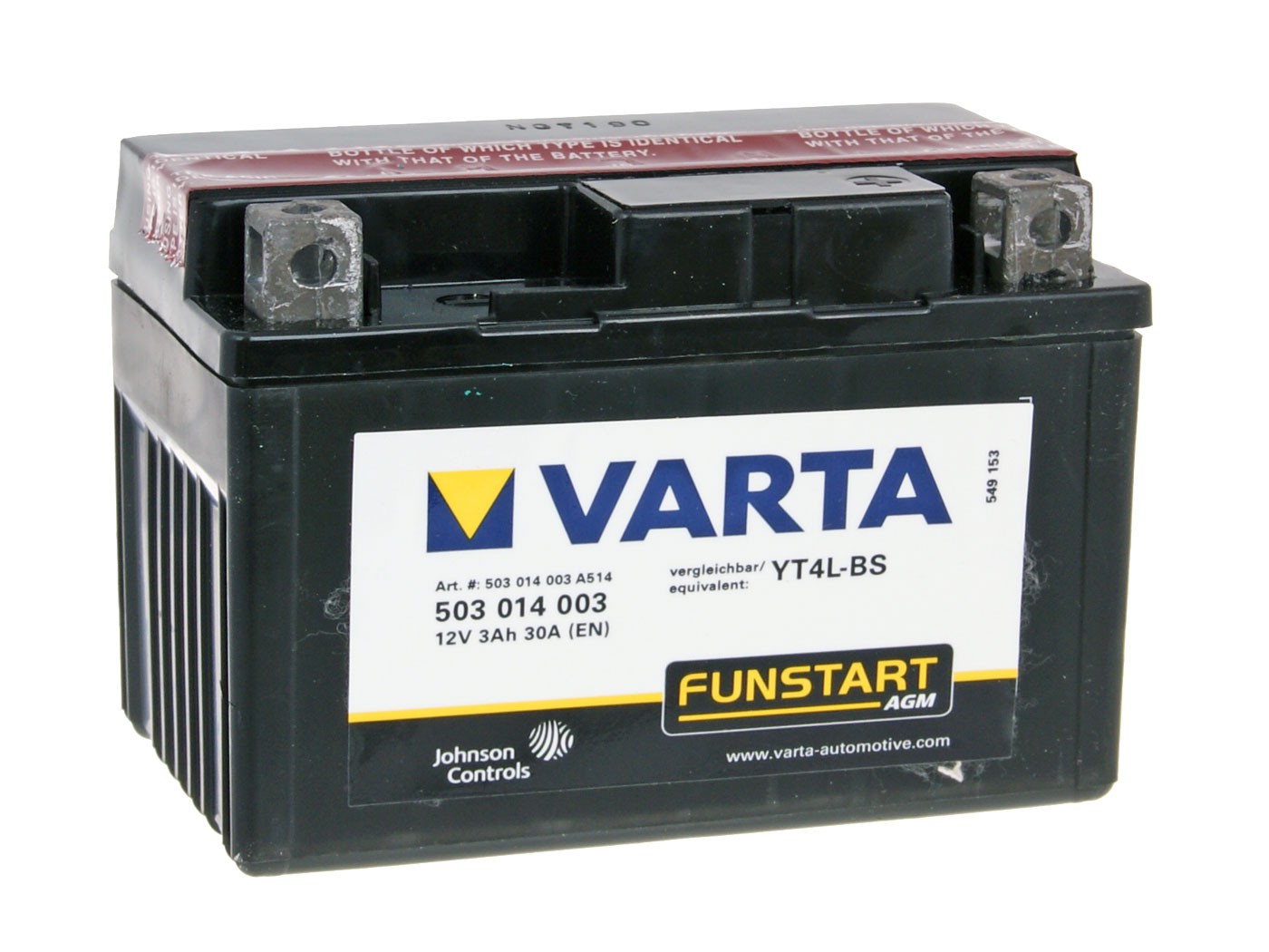 Battery Varta High Power Yt4l Bs Ytx4l Bs Mf Maintenance Free