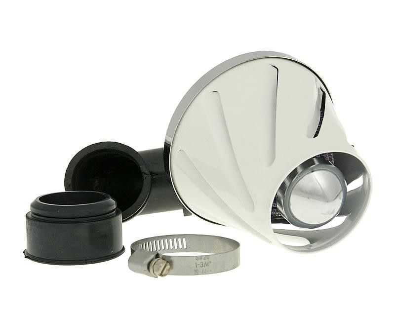 Športni zračni filter Helix POWER 28-35mm + 90 ° BELI