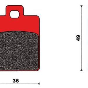 Zavorne ploščice C4 -Piaggio/Gilera Stalker, Liberty, Et2-Et4 (36x49x7)