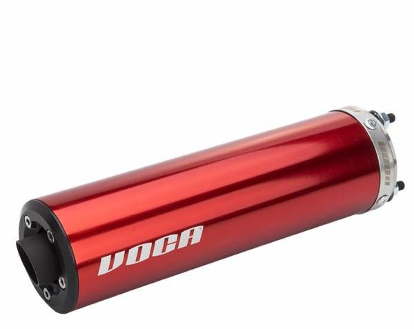 Izpuh Voca Warrior 50-70cc Derbi D50B0 - nizek - Rdeč dušilec