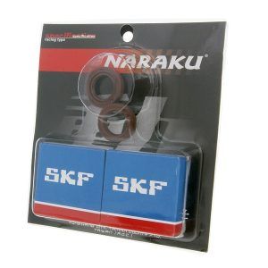 Set oljnih tesnil + ležajev Naraku SKF C4 metal cage- Piaggio / Gilera