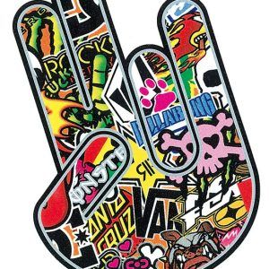 Nalepka Sticker Bomb - FINGERS