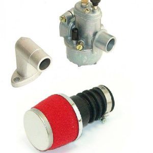 Set Bing 15mm kit + Air filter SPORT- Red -Puch