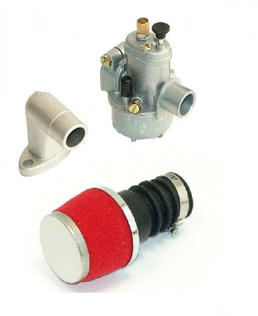 Set Bing 15mm kit + Air filter SPORT- Red -Puch