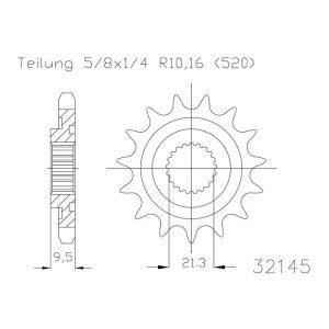 Prednji zobnik - ESJOT CNC- Honda CR R 250 03- 06 / CRF 450 2006