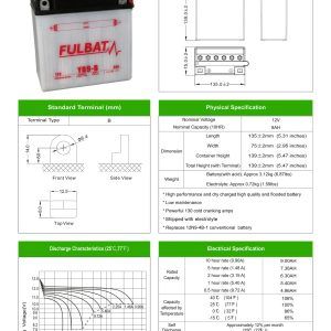 Akumulator Fulbat YB9-B DRY