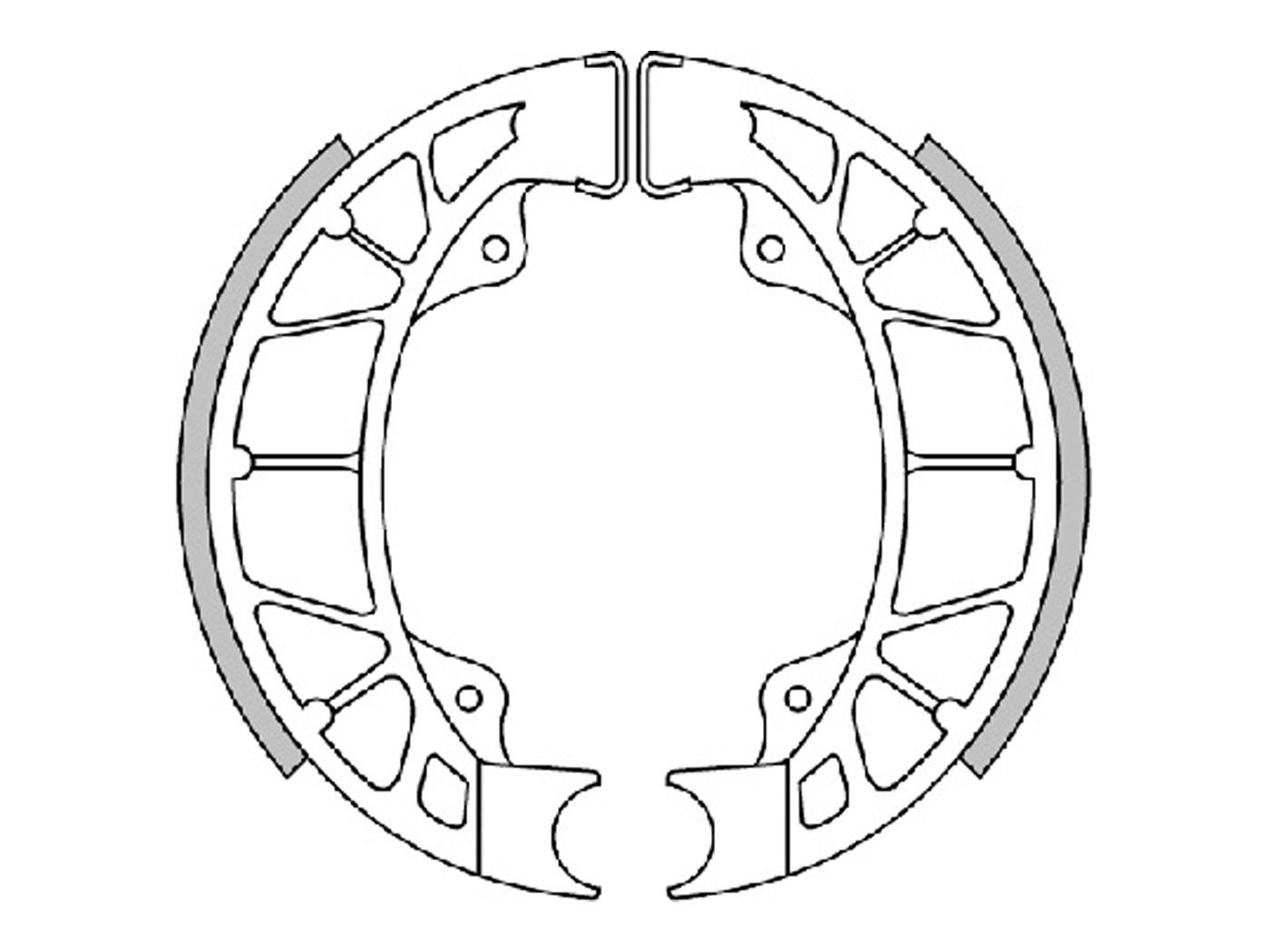 Zavorne čeljusti Polini 110x25mm - Gilera, Piaggio, Vespa, Derbi