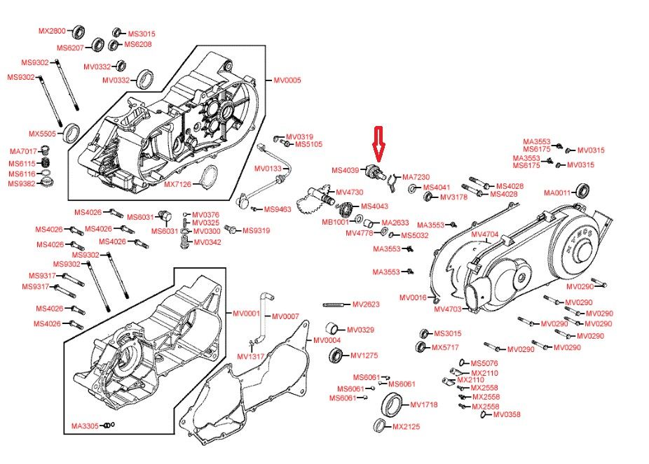 Zagonski zobnik Kymco MXU 150 , Agiliti 50 4T , People S 50 , Yager GT 50 , Vitality 50 4T