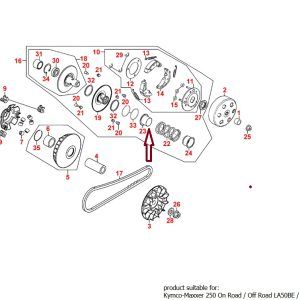 Objemka za vzmet variatorja 50x52x41Kymco 250 - 300cc