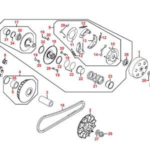 Segment sklopke Kymco MXU 250 , Bet&Win 250 , Grand Dink 250 original