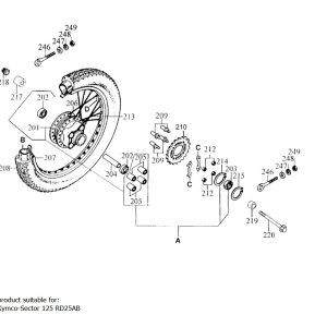 Napere 09x148mm Kymco Sector 125