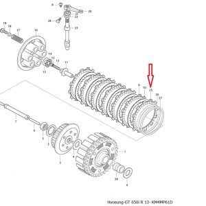 Lamela sklopke Hyosung GT650 , GT650R , ST7 , TE450