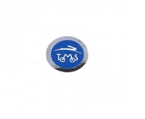 Nalepka Tomos Logo Blue/Chrome 40MM
