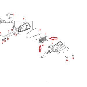 Zračni filter Or. Kymco 50cc - Agility City , Dink , Pepole S , Sento , Super 8 , Yager GT 50