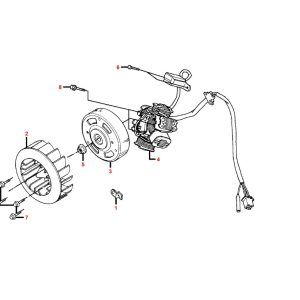 Stator original Kymco Suoer 9 , Viatality , YUP 50cc