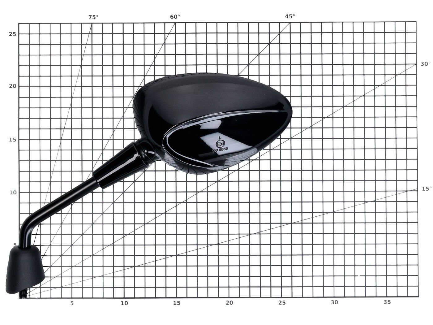 Ogledala set ODF Črna M8 / M10 E-oznaka univerzal