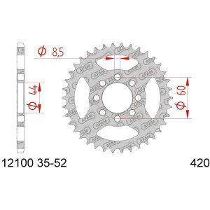 Verižni set AFAM 12/48 zob za Yamaha DT 50 R /M , MX AC -92