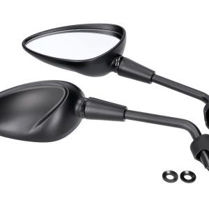 Ogledala set Shorty M8 navoj, mat crni za Vespa GTS HPE, Sprint, Primavera