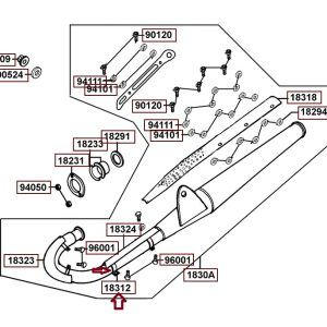 Nosilna objemka toplotnega ščita Orig. Kymco Zing