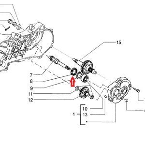 Oljno tesnilo pokrova menjalnika OEM 17x28x5mm Piaggio , Minarelli hor.