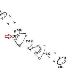 Stranski pokrov Rdeč Kymco Zing II 125cc