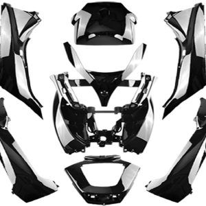 Body kit 8 delni -Črna svetleča - Piaggio MP3 125-500 2008-2013
