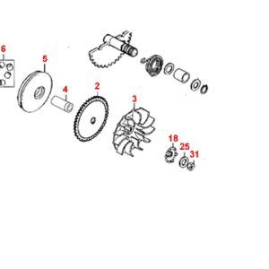 Matica G12 SK17/M varijatorja Kymco Orig.