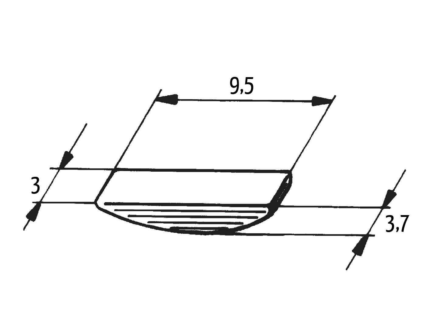 Zagozda magneta Buzzetti 9,5x3x3,7 mm za Peugeot /Simson