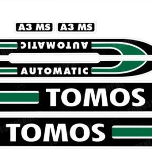 Nalepke set Tomos A3 MS - Temno zelen