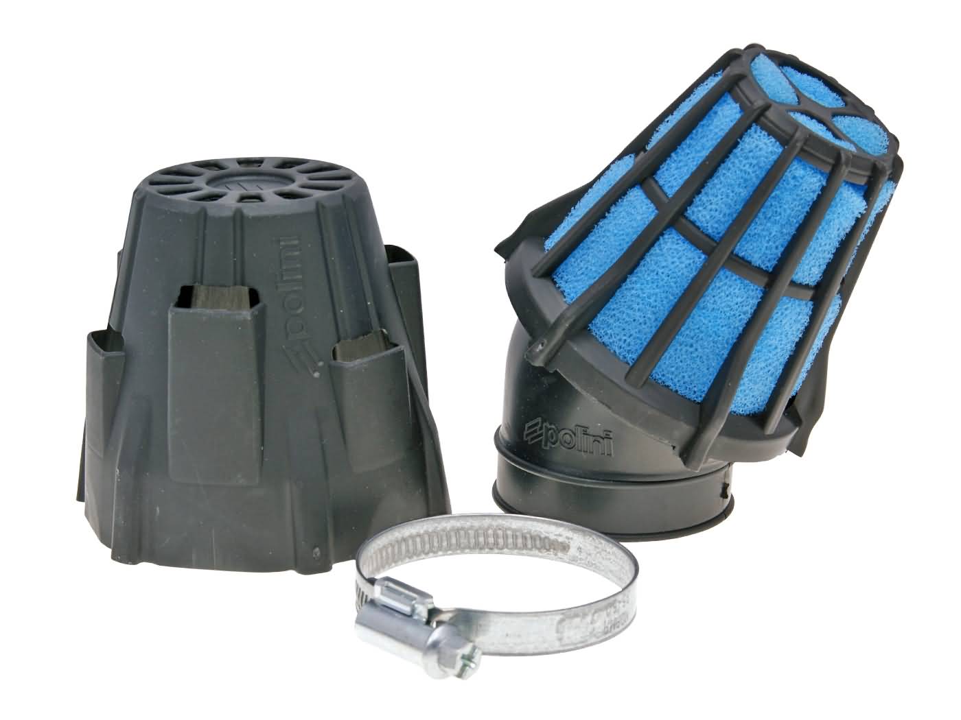 Zračni filter Polini D.46 air box 46mm 30° črn