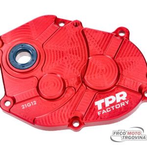 Pokrov menjalnika Racing TPR Factory CNC rdeče eloksiran za dolg tip Minarelli