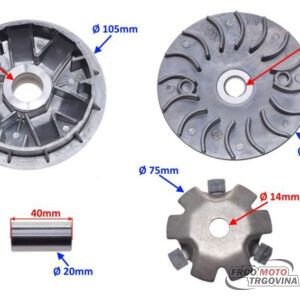Vario set z ECU enoto ( odprto ) - Longjia LJ50QT-9M