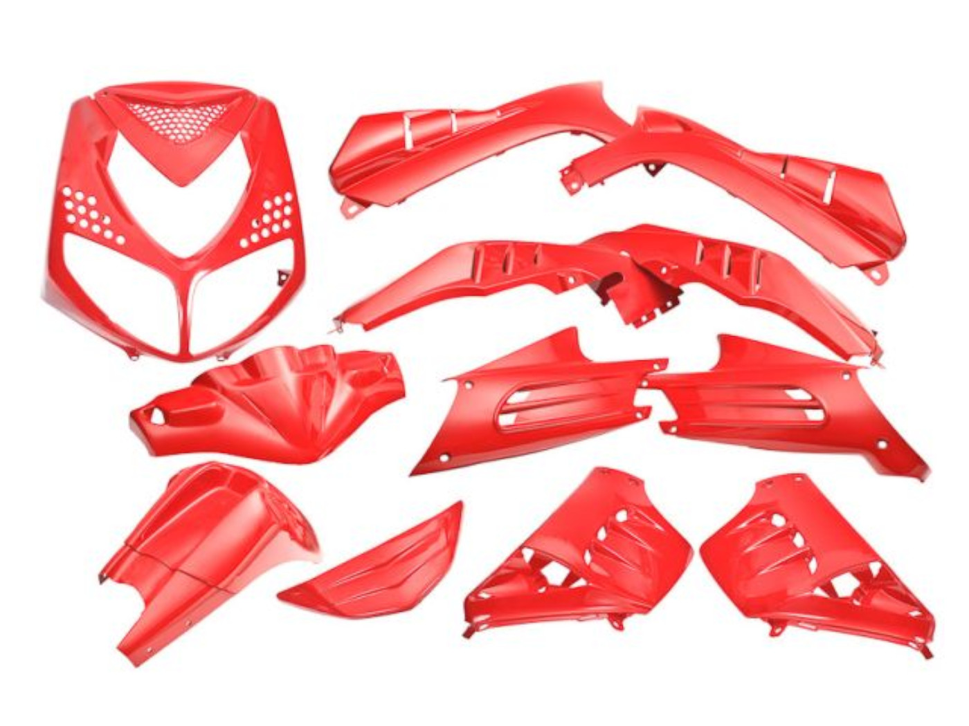 Komplet plastik EDGE, 13-delni, rdeč – Peugeot Speedfight 2