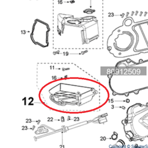 Plastika -hladilna -pod cilindrom -Peugeot Kisbee 4T EFI - original