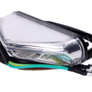 Zadnja LED luč, prozorno steklo 82x22 mm – univerzalna