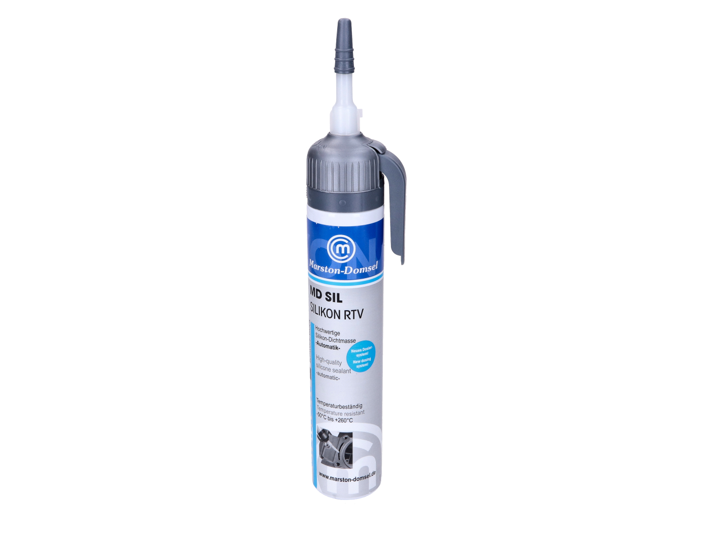 Tesnilni silikon Marston MD-SIL črn 200 ml – avtomatska kartuša