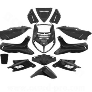 Komplet plastik (13 delov) – Peugeot Speedfight 2 črne / nebarvane