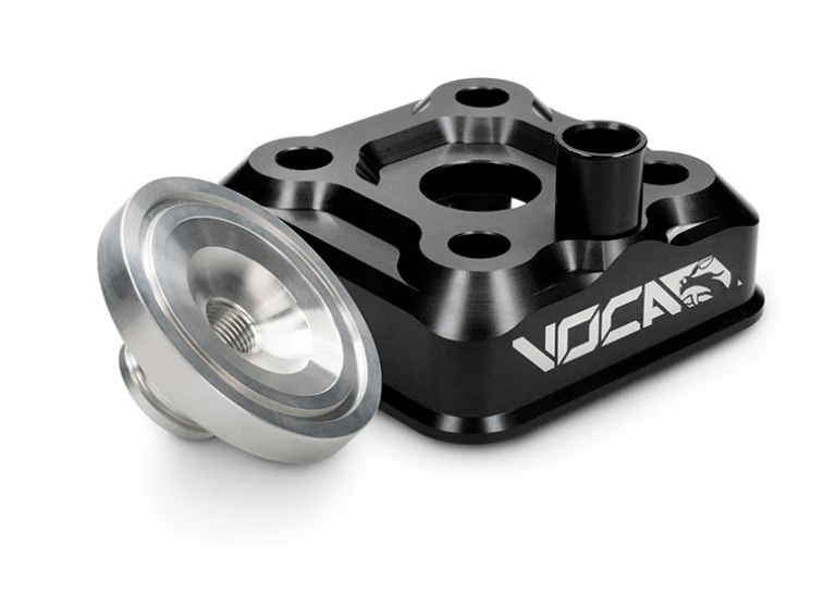 Glava cilindra VOCA Racing Race Head Ø40 mm – Yamaha DT LC/D (črna, modularna)