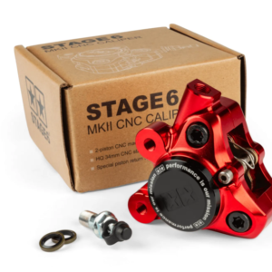 Zavorna čeljust CNC alu Stage6 Minarelli / Piaggio / Peugeot – rdeča