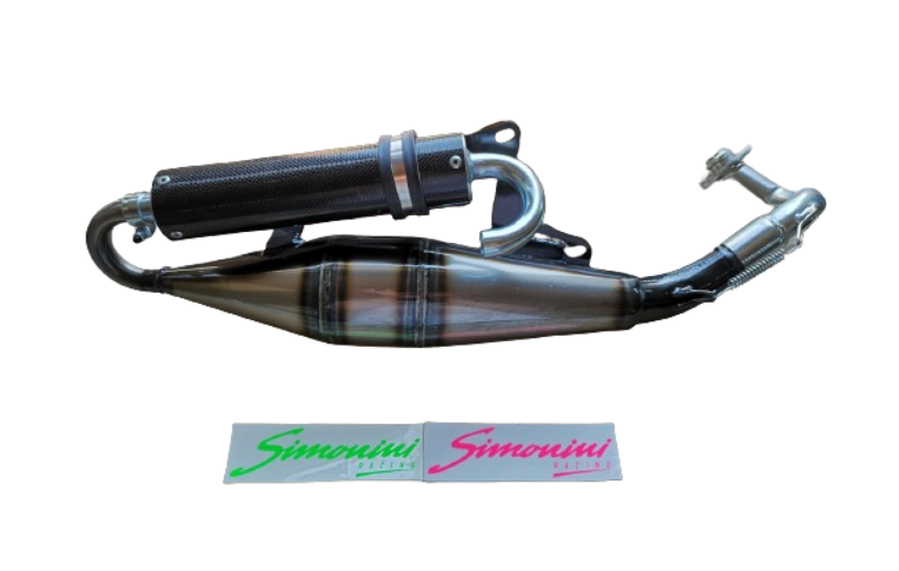 Izpuh Simonini Racing Carbon za Piaggio Zip, Sfera, Quartz, Free, Sport (10")