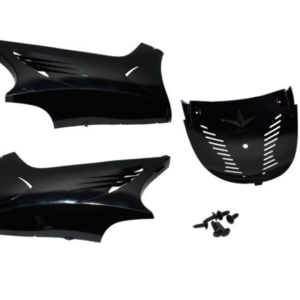 Spodnji spojler DMP s kompletom vijakov - črn (nelakiran) - Yamaha Aerox / MBK Nitro
