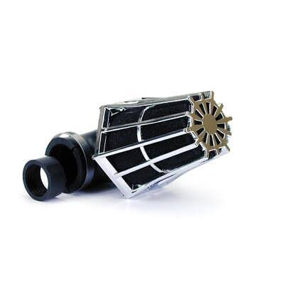 Športni zračni filter Carenzi R-Evolution 90° Ø28/35 mm – krom / črn