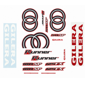 Komplet nalepk SP belo-rdeče-črn 20-delni – Gilera Runner 50 / 125 / 180cc 2T
